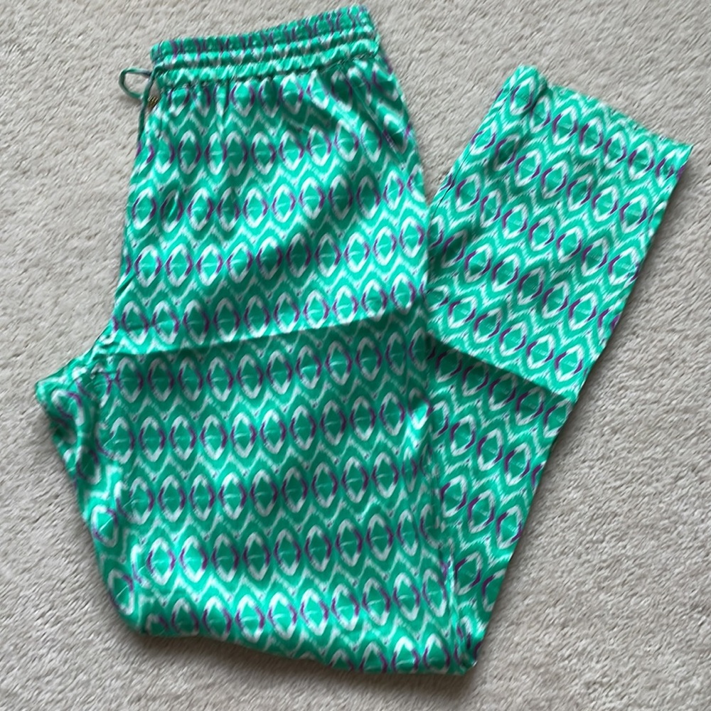 Paloma Blue 100% silk pants medium